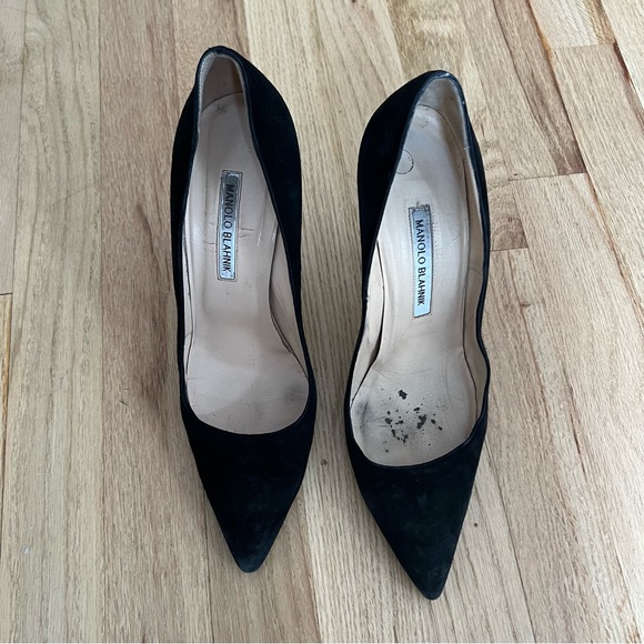 Manolo Blahnik BB 90 Suede Pumps - Black 39 - Picture 6 of 9